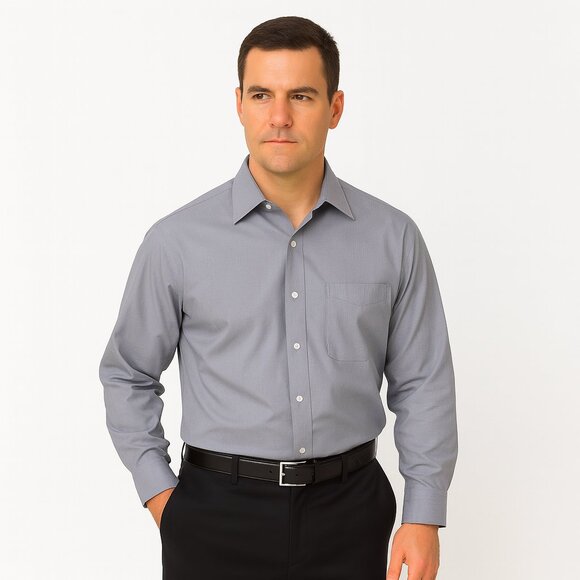 Pronto Uomo Mens Dress Shirt Size 17-1/2 / 34-35 (XLarge) Lot of 2 Shirts - Picture 3 of 9